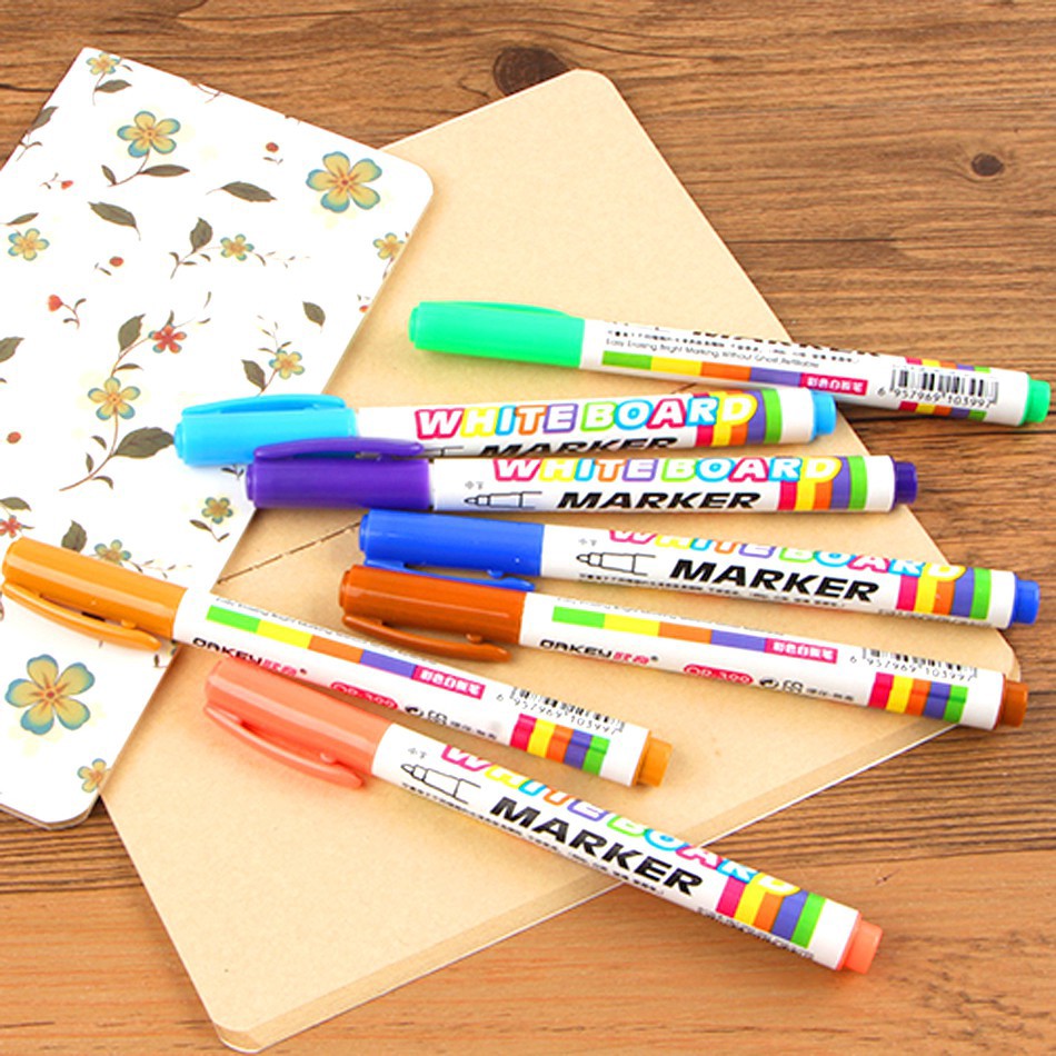 Bộ bút dạ viết bảng trắng 8/12 màu sắc chất lượng cao 🍀 Clovershop68 🍀