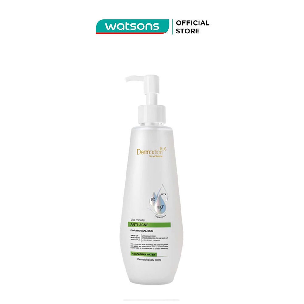 Nước Tẩy Trang Dermaction Plus By Watsons Vita-Micellar Anti-Acne Cleansing Water 250ml
