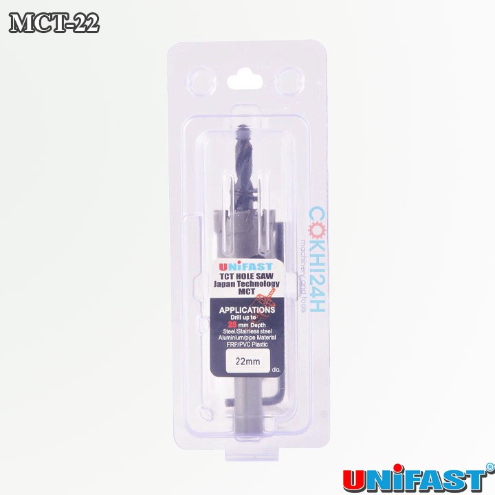 Mũi khoét hợp kim phi 22 Unifast MCT-22 khoét lỗ thép [22mm]