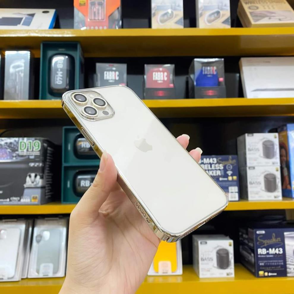 (IPHONE 13) Ốp cao cấp Devia Cực Đẹp lưng trong viền màu cho Iphone 13mini / 13 pro / 13 / 13 pro max chính hãng