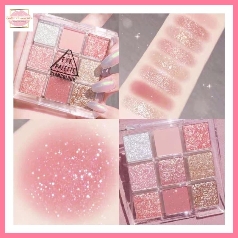 Phấn Mắt Glam 9 Ô Nhũ Lấp Lánh