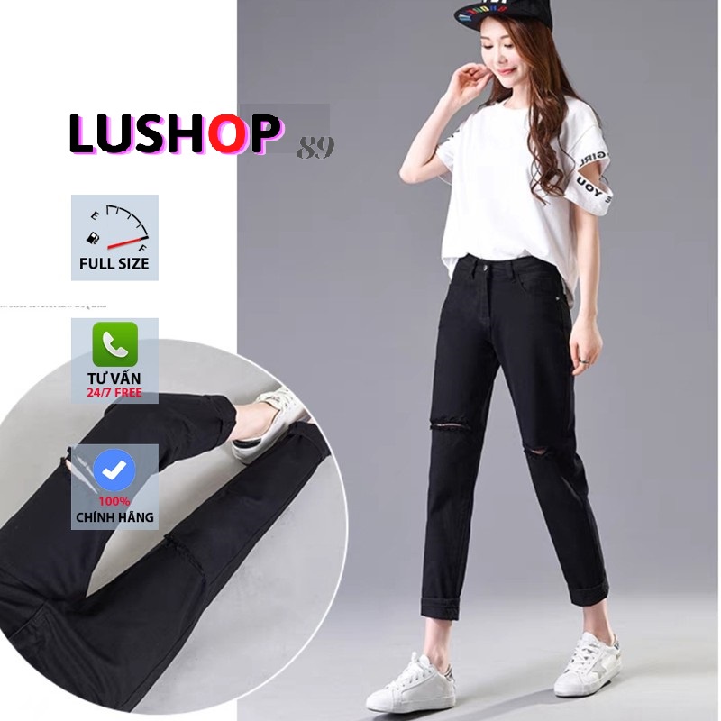 Quần jean baggy nữ màu đen nữ lưng cao cạp cao quần nữ đẹp 3 size S M L hot  QT21 Lushop89 | BigBuy360 - bigbuy360.vn