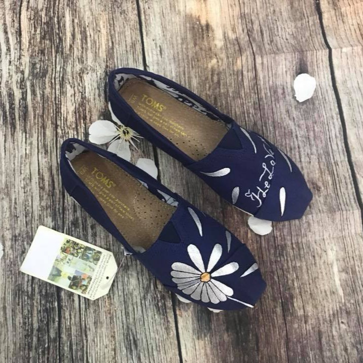 ⚡️[FREE SHIP]⚡️GIÀY toms bông hoa FLOWERS 2002 Xanh, BLUE | BigBuy360 - bigbuy360.vn