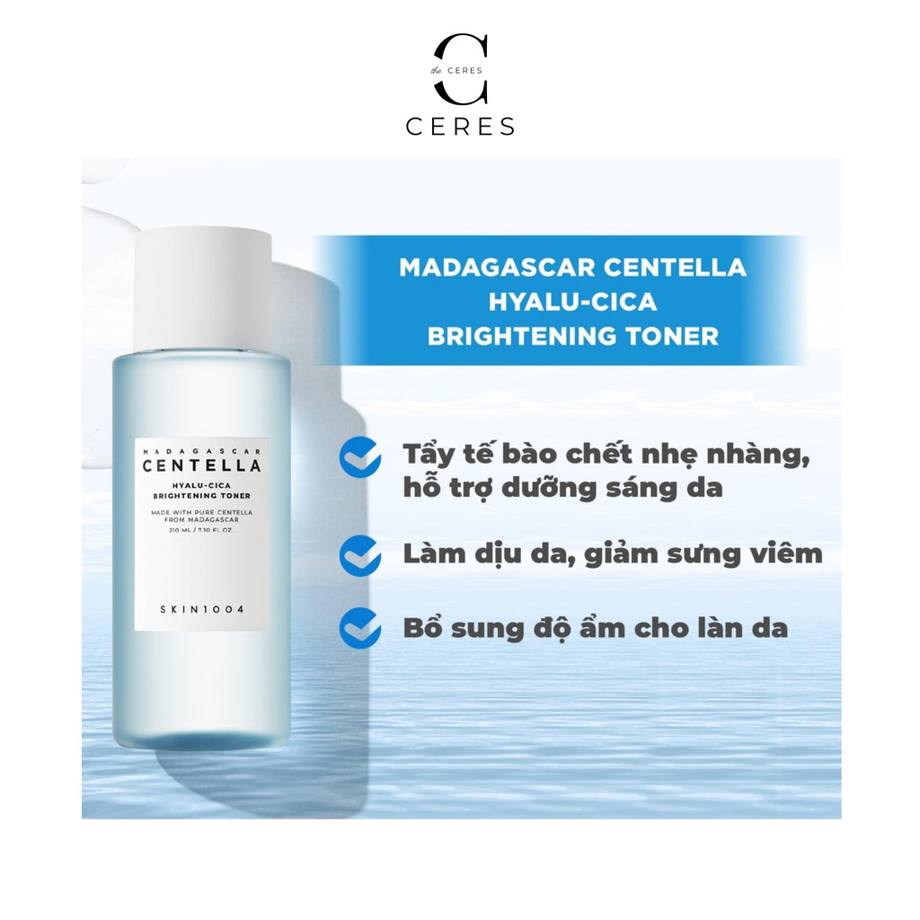 Toner Skin1004 Rau Má Cấp Ẩm Madagascar Centella Hyalu-Cica Brightening Toner 210ml