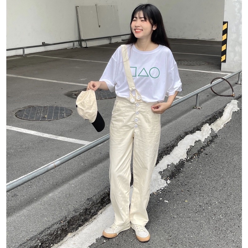 Quần Yếm Kaki BEE Phong Cách Ulzzang - 84unisex