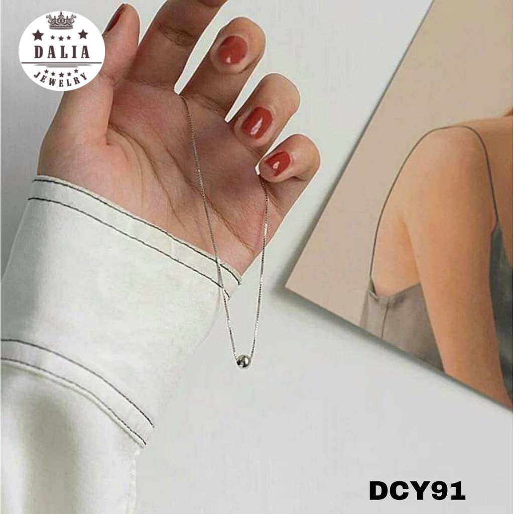 Dây chuyền bạc nữ DaLiA Jewelry dây chuyền hạt bi nhỏ thanh lịch vòng cổ chuẩn bạc 925