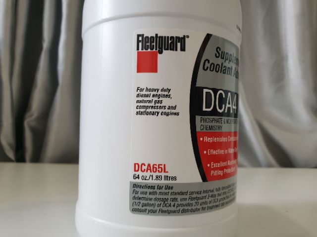 Nước Làm Mát Động Cơ DCA4 1.89 Lít, pha nước cất 1:20 , chính hãng Fleetguard USA, Sản xuất tại Malaysia, SCA 217-0616