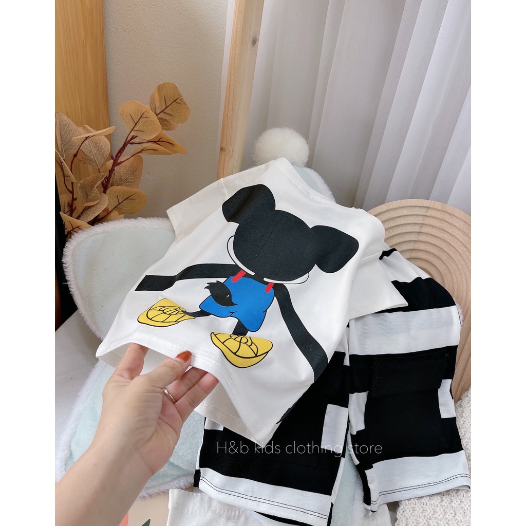 SIÊU PHẨM - SÉT BÀN TAY HÈ CHO BÉ TRAI QUẦN LỬNG cotton 4c size 7-20kg