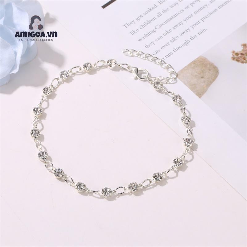 ✨✨Lắc Chân Đính Đá Trong Suốt Đơn Giản Dành Cho Nữ