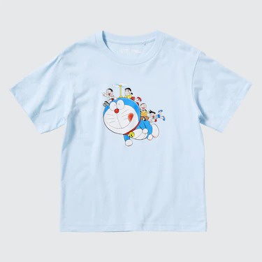 [Auth Uniqlo] Doraemon UT áo thun hoạt hình ngắn tay Trẻ em