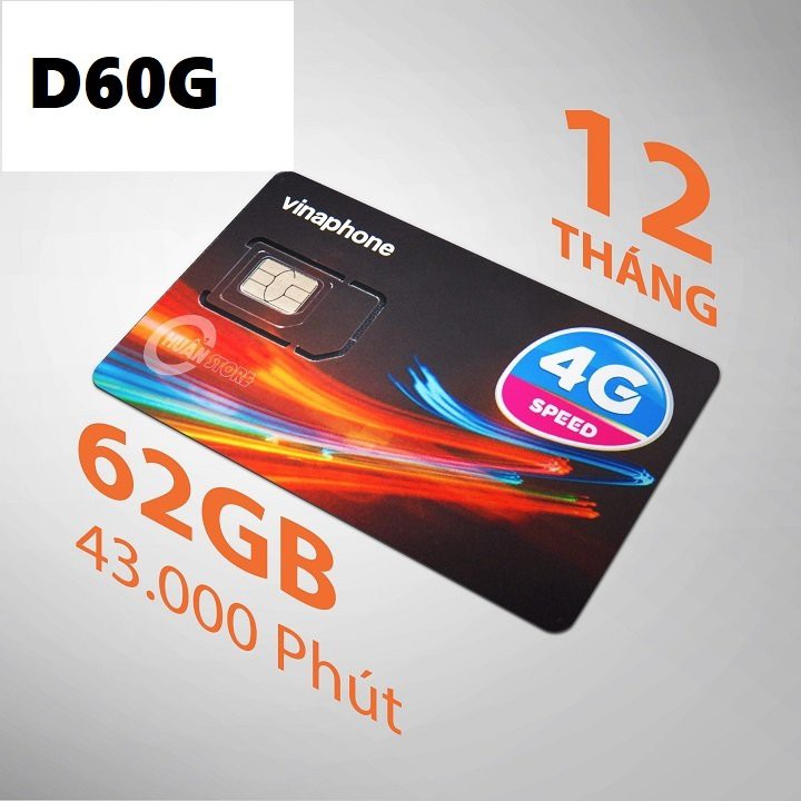 SIM VINA D60G GIÁ RẺ CÓ 62GB/1THÁNG MIỄN PHÍ GỌI NỘI MẠNG