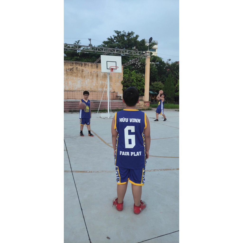 Bộ Quần Áo Bóng Rổ Trẻ Em Mới Nhất JustPlay, Đầy Đủ Size, Siêu Dễ Thương
