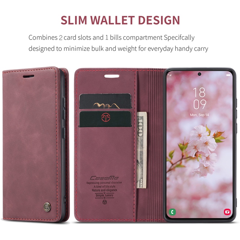 Bao Da Điện Thoại Nắp Lật Hít Nam Châm Mềm Kiêm Ví Đựng Thẻ Kiểu Doanh Nhân samsung s23 s22 s21 s20 fe ultra plus Vỏ