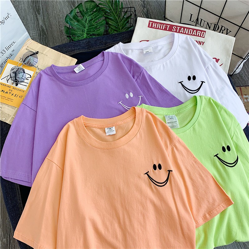 NRVP Áo thun dáng rộng tay ngắn cho nữ