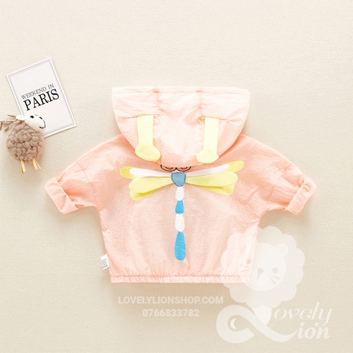 Áo khoác chống nắng, chống tia UV cho bé trai và bé gái  từ 1 đến 5 tuổi
