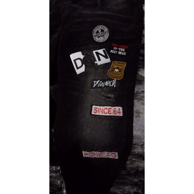 { BIGSIZE ĐẾN 130KG } (ÔM NHẸ) QUẦN  JEAN DAI ĐEN RÁCH TRE TRUNG BIGSIZE NAM