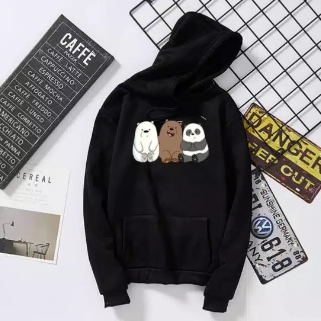 Áo Hoodie In Hình We Bare Bears Size M-Xxl