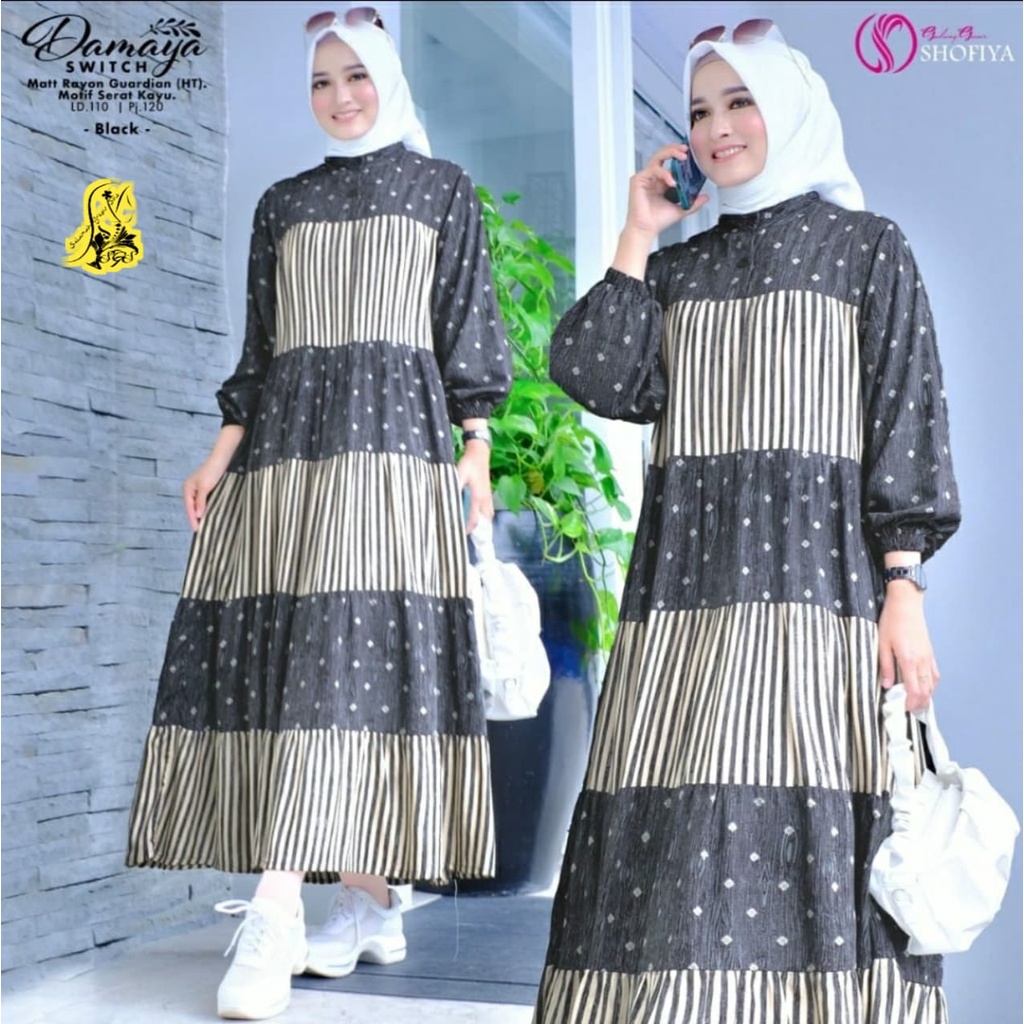 Đầm midi Công Tắc rayon Năm Mới 2022 Chính Hãng Từ salamah Bán Sỉ