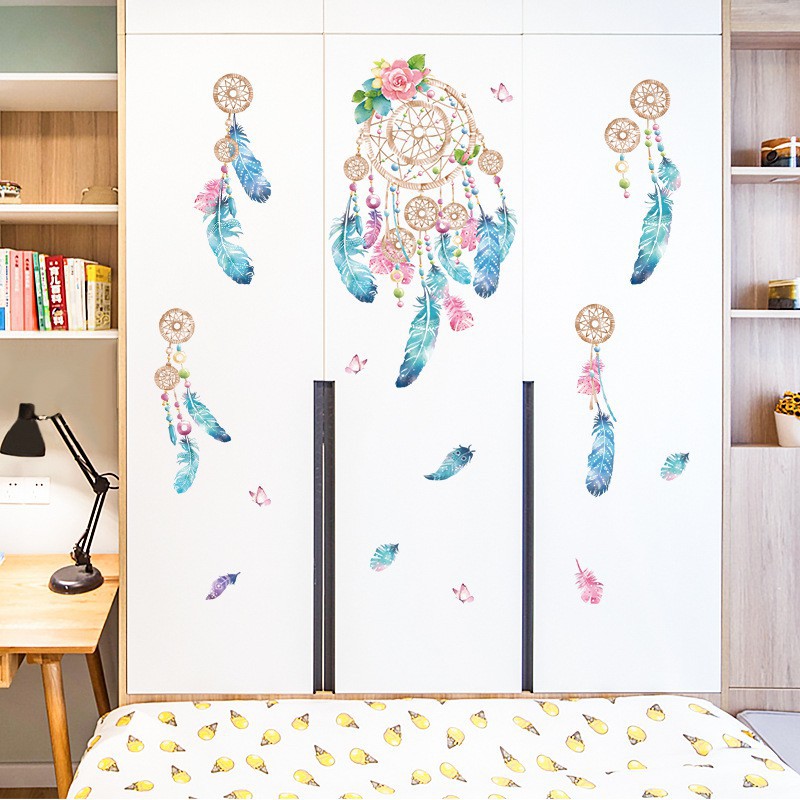 Tranh dán tường trang trí ký túc xá, decal dán tường trang trí decor phòng ngủ (Dream Catcher)