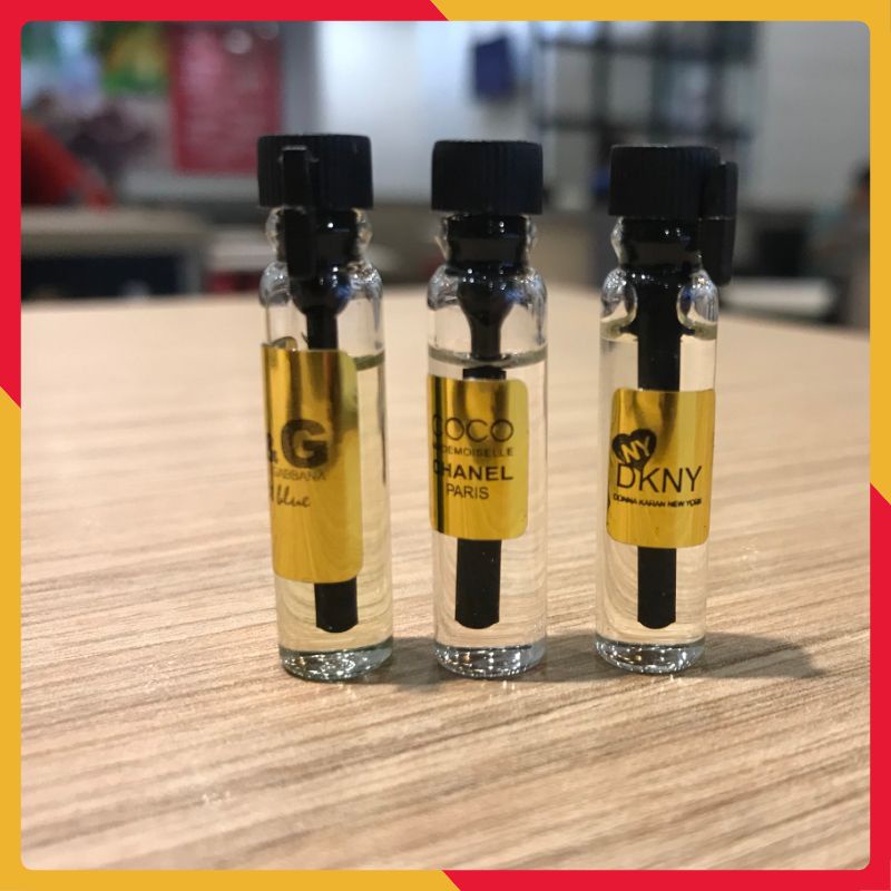 Nước Hoa mini Nam Nữ Cao Cấp 2ml Cực Thơm Nhỏ Gọn, Tiện Dụng