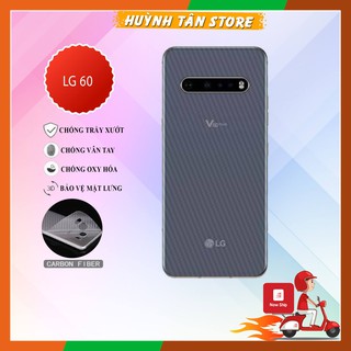Miếng dán decal carbon mặt sau LG V60 chống trầy mặt lưng, chống bám vân tay (Tặng dán Camera Carbon)