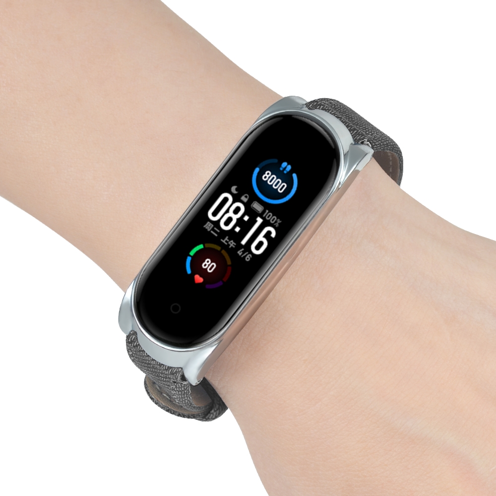 Dây Đeo Da Kiểu Dáng Thời Trang Dành Cho Đồng Hồ Thông Minh Xiaomi Mi Band 6 5 Mi 5 Nfc Mi Band 4 3
