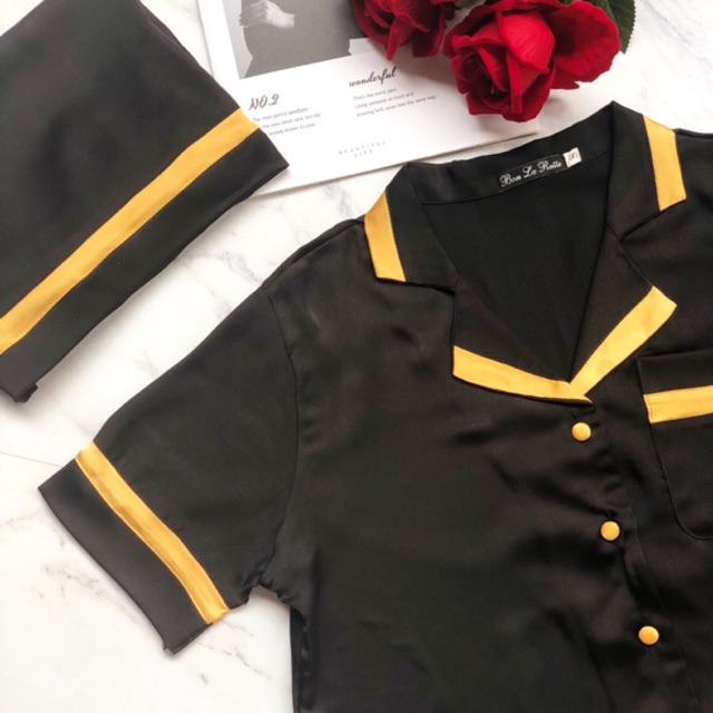 Bộ lụa satin viền 1 phân, đủ size đủ dáng (chờ may)
