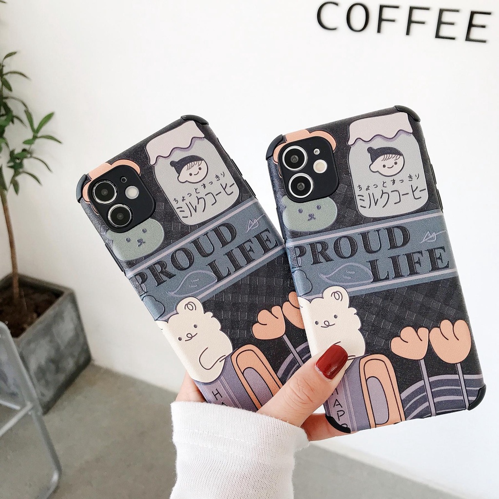 Ốp Điện Thoại Silicon Tpu Mềm Nhám Chống Sốc In Hình Gấu Hoạt Hình Cho iphone 11 12 13Pro Max XS Max X XS XR 7 8 Plus