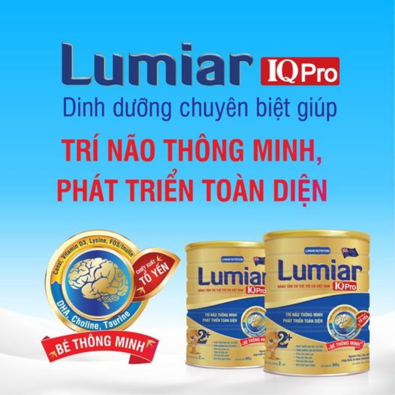 Sữa Lumiar IQ Pro 0+ 900g( Trí não thông minh, phát triển toàn diện,bé 0 -12 tháng)