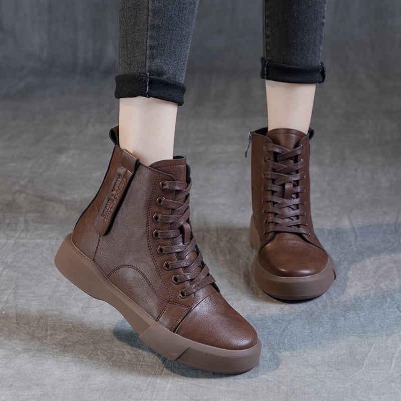 GIÀY BOOT CỔ THẤP NAM NỮ 100% DA BÒ CAO CẤP THỜI TRANG XUÂN THU ĐÔNG