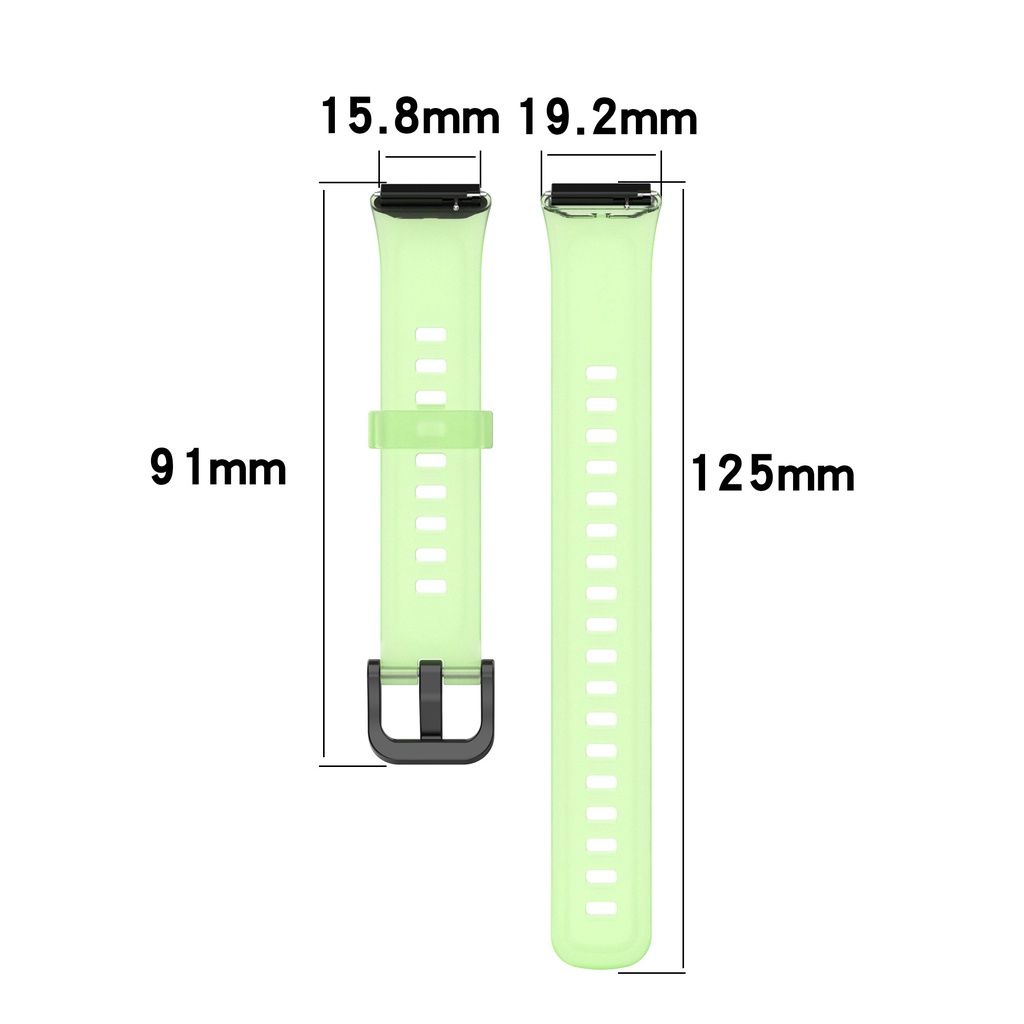 Dây Đeo Silicon Mềm Trong Suốt Chống Nước Cho Đồng Hồ Thông Minh Huawei band 7