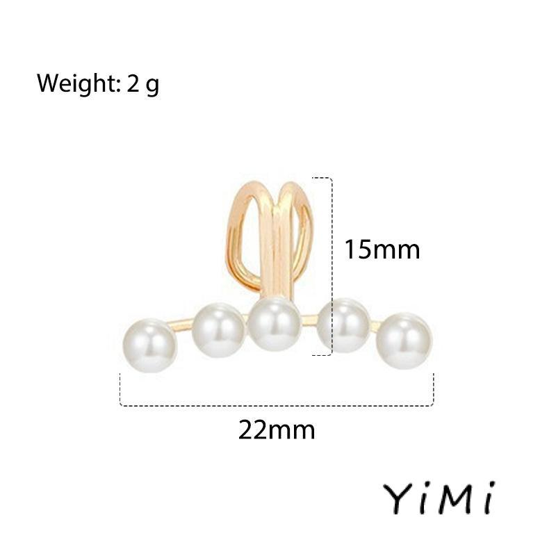 Khuyên Tai Dạng Kẹp Hình Chữ U Đính Ngọc Trai Cao Cấp Không Cần Xỏ Lỗ Cho Nữ