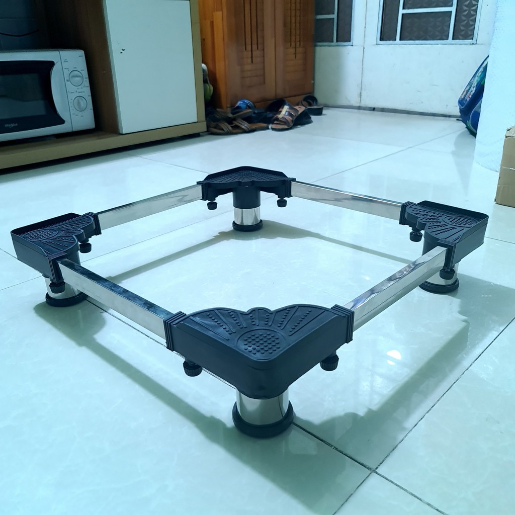 CHÂN KÊ MÁY LỌC NƯỚC - TỦ LẠNH NHỎ TRỤ INOX CHẮC CHẮN KÍCH THƯỚC 34-46 CM