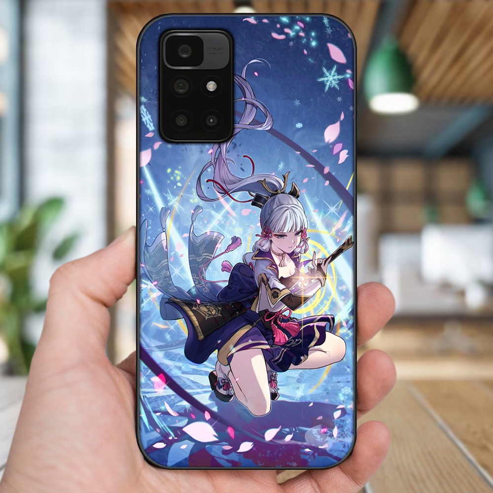 Ốp lưng Xiaomi Redmi 10 viền đen in hình Ayaka Genshin Impact
