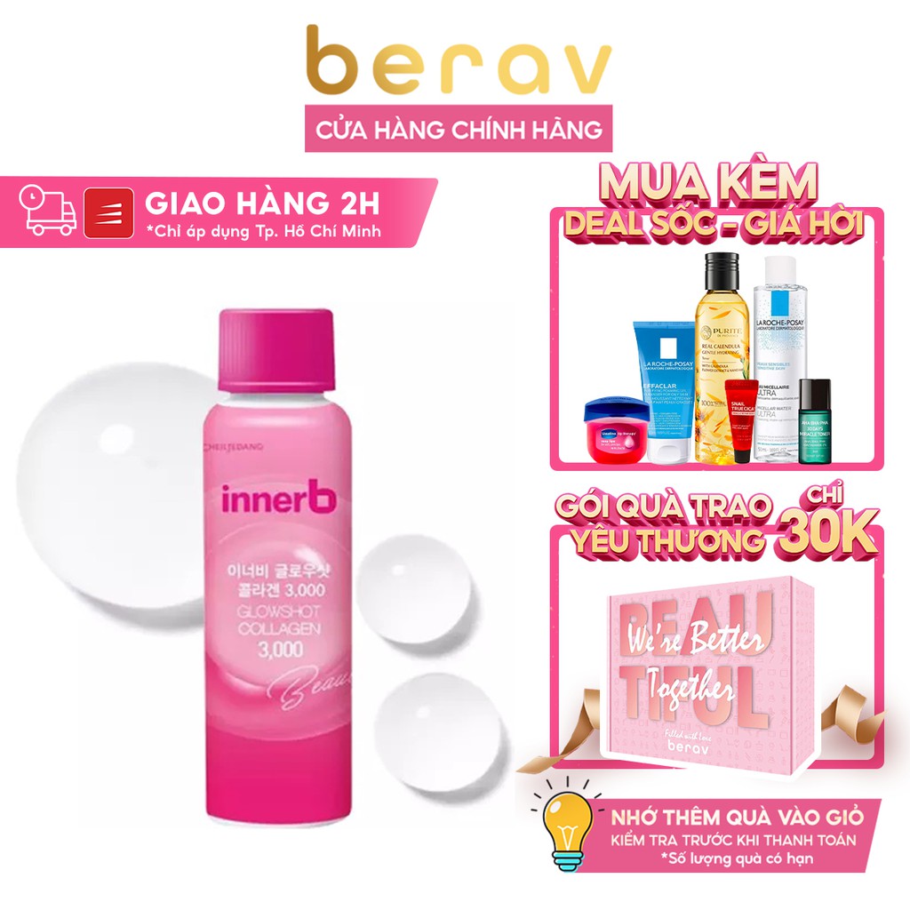 Nước uống Innerb Collagen Vitamin C sáng da Glowshot 50ml