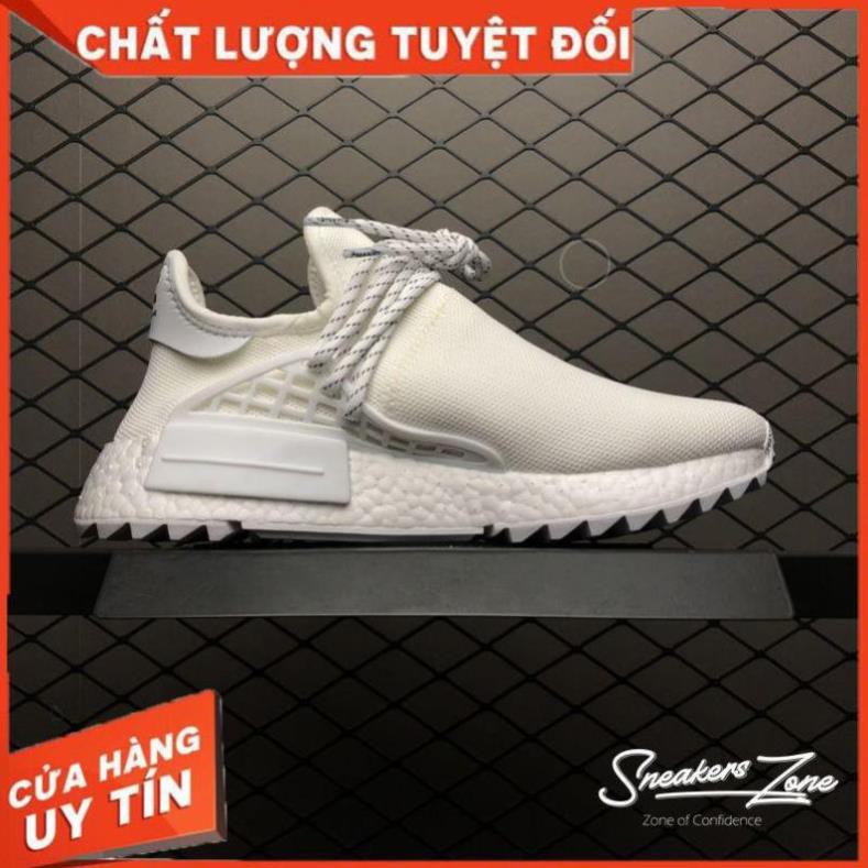 sale (FREE SHIP + HỘP + QUÀ) Giày thể thao NMD Human Race Pharrell Trắng chữ đen siêu đẹp cho nam và nữ SALE 20% $ '