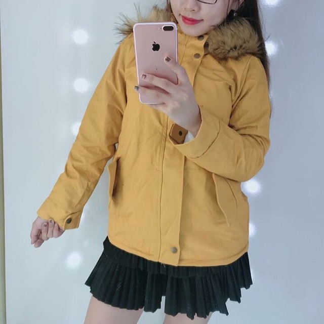 Ảnh thật áo ka ki lót lông 
