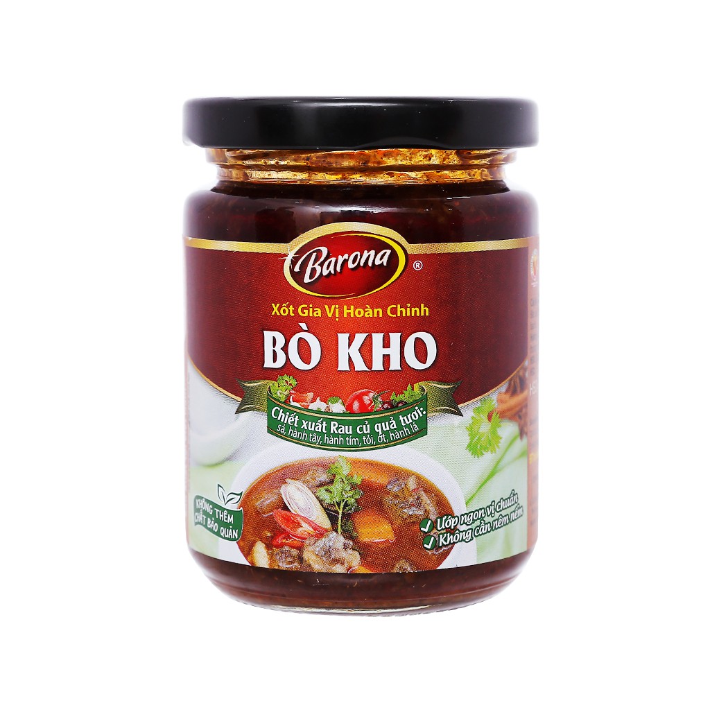 Xốt gia vị hoàn chỉnh bò kho Barona (ướp 1.4kg thịt)