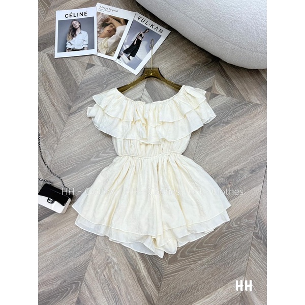 Jumsuit  đũi bệt vai