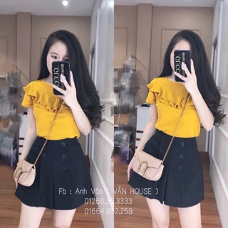 -sét chân váy+ áo phông bánh bèo cực đẹp nhá