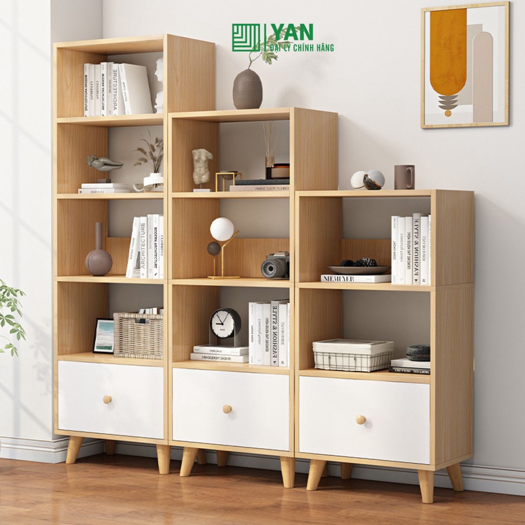 Tủ kệ để đồ vân gỗ phòng ngủ phòng sách phong cách hiện đại - gp144