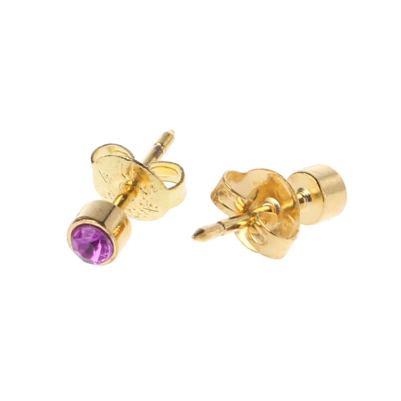 Bộ 12 cặp bông tai mini 3mm CZ thời trang