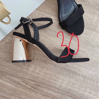 sandal da nỉ gót đồng 7cm