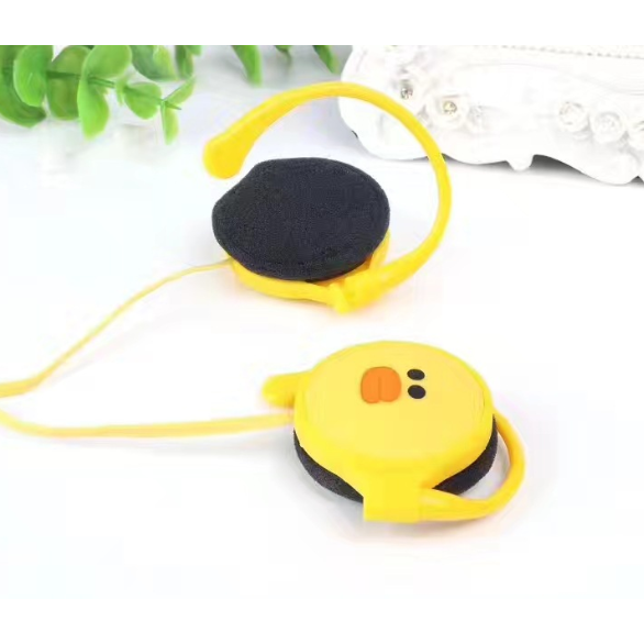 Tai Nghe Móc Vành Tai Di Động Có Dây In Hình Thỏ Hoạt Hình Dễ Thương Dành Cho Các Cặp Đôi