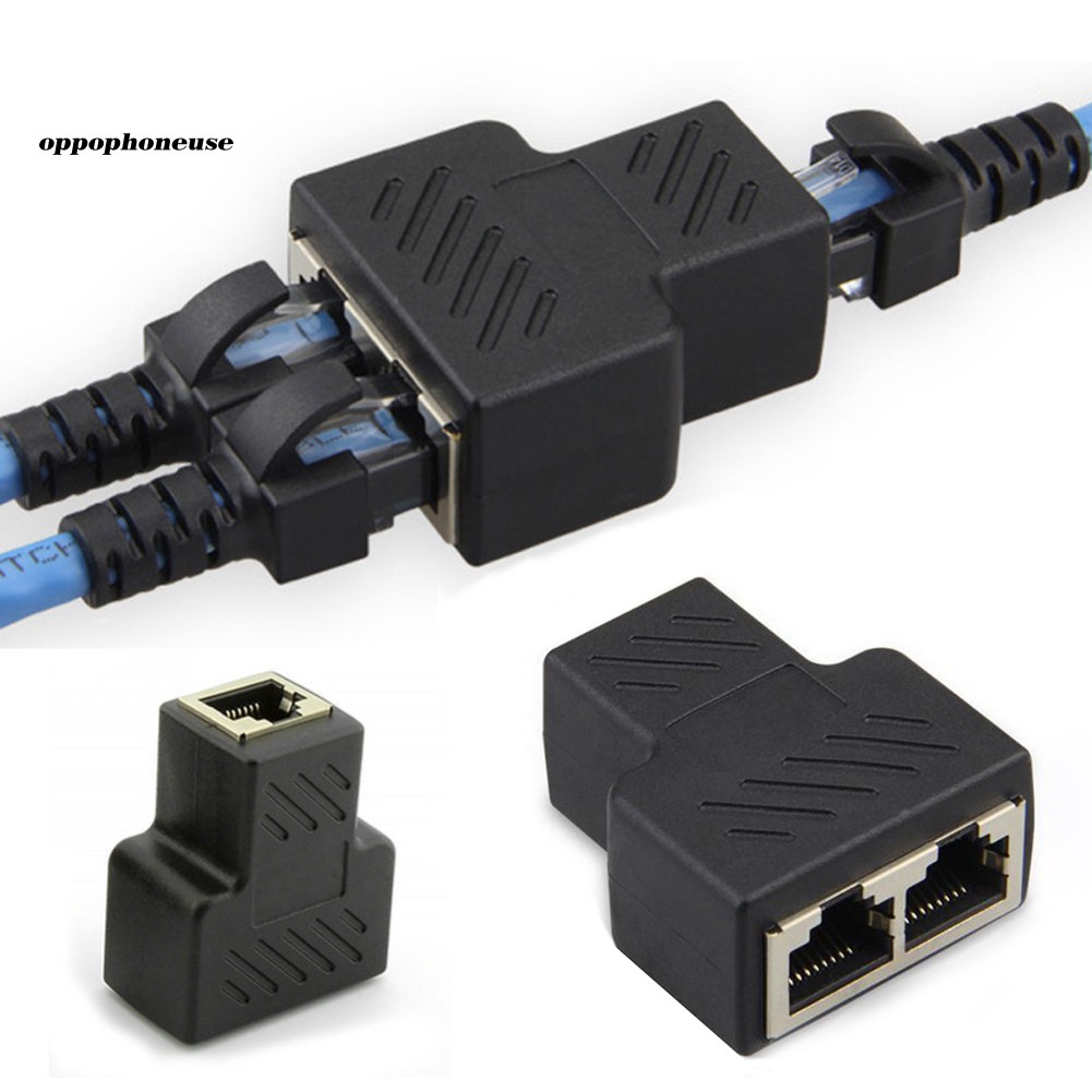 Đầu Nối Chia Mạng LAN Ethernet RJ45 1 Sang 2 Chuyên Dụng