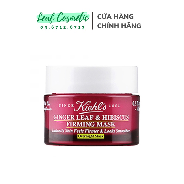 Mặt Nạ Ngủ Gừng Kiehl's Ginger Leaf Hibicus Firming mask 14ml | Mask Kiehls