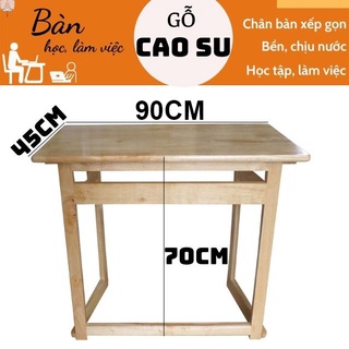 Bàn làm việc, bàn học xếp gọn thông minh bằng gỗ (Tự nhiên)