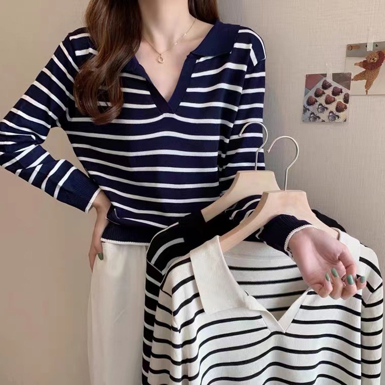 Áo Polo Kẻ Dài Tay Siêu Hot, Chất Len Mịn Quảng Châu, Kiểu Dáng Đươn Giản Dễ Mặc - GT39