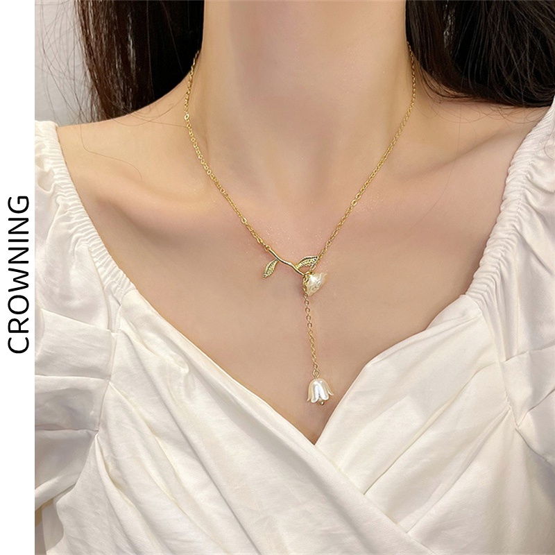 Dây Chuyền Mặt Hình Giọt Nước Phong Cách Pháp Thời Trang Mùa Hè Cho Nữ G023