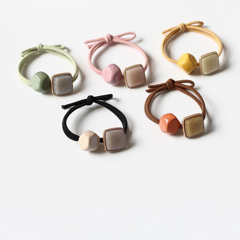 Dây buộc tóc co giãn hình vuông thời trang xinh xắn cho nữ